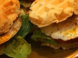 Beef Burger With Eggs Sandwich