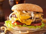 Beef Burger With Cheese Sandwich