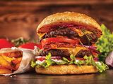 Big Fire Beef Burger Sandwich