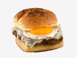 Beef Burger With Eggs Sandwich