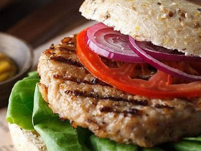 Plain Beef Burger Sandwich