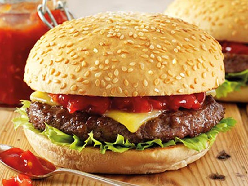 Beef Burger With Barbeque Sauce