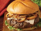 Mushroom And Bacon Burger Sandwich
