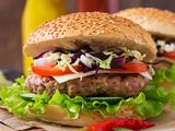 Cheese Beef Burger With Eggs Sandwich