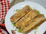 French Fries With Baba Ghannoug Sandwich