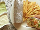 French Fries With Fried Eggs Sandwich