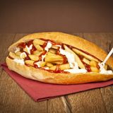 Mayonnaise And Ketchup Potatoes Sandwich