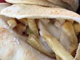 French Fries With Ketchup And Mayonnaise Sandwich