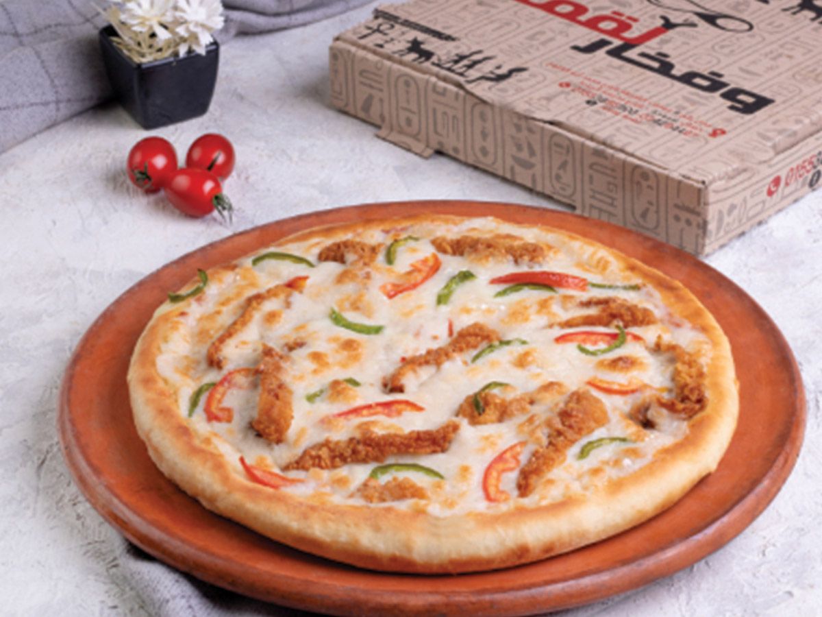 Crispy chicken pizza
