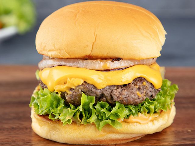 Beef Burger With Cheese Sandwich