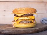 Beef Burger With Cheese Sandwich
