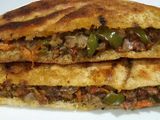 Meat Hawawshi with vegetables and mushroom Loaf