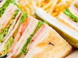 Fried Roumi Cheese With French Fries Sandwich
