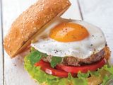 Burger With Eggs Sandwich