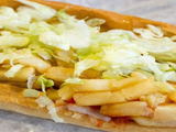 French Fries With Omelette Eggs Sandwich