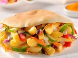 French Fries With Ketchup And Mayonnaise Sandwich