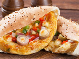 Omelette With Cheddar Cheese Sandwich