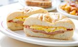 Eggs With Roumi Cheese And Mozzarella Cheese Sandwich