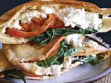 french bread Cheese with tomato Sandwich