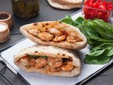 Fried Shrimp Baladi Bread Sandwich