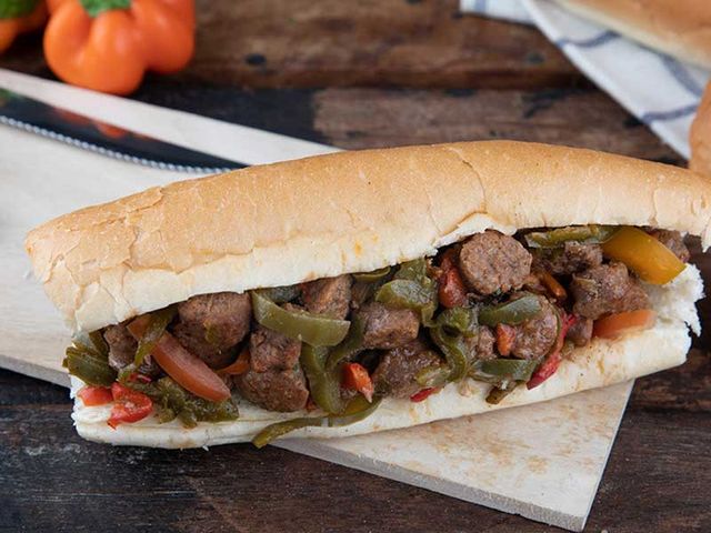 Oriental Sausage With Cheese Sandwich