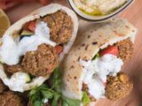 Falafel And Cheese Sandwich