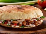 Foul With Chickpeas Sandwich