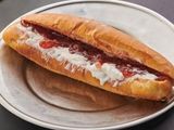 Cream with jam Sandwich