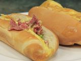 french bread Eggs with Pastrami Sandwich