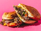 Beef Burger With Omelette Sandwich