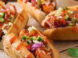 Oriental Sausage With Mixture Sandwich