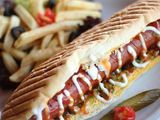 Mexicano Hot Dog With Mozzarella Cheese Sandwich