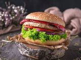 Chicken Burger With Smoked Meat Sandwich