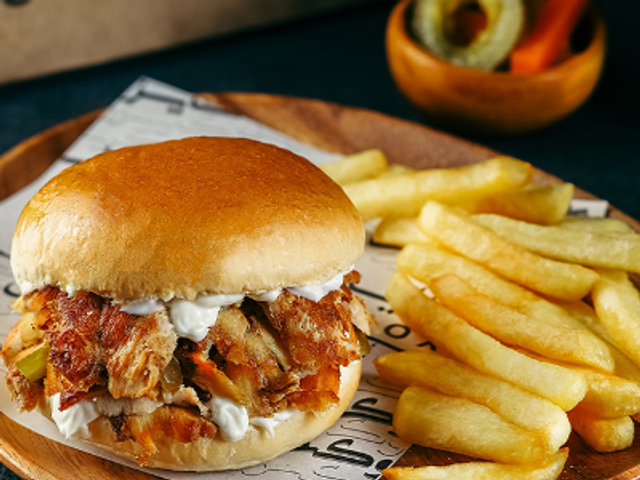 Plain Chicken Shawerma kaiser sandwich