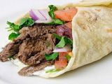Beef fajita sandwich