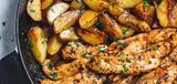 Potatoes With Chicken Breasts And Bechamel Casserole