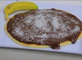 Chocolate with banana Saroukh Pie