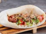 Foul With Chickpeas Sandwich