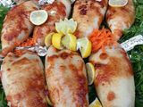 Calamari Stuffed With Seafood Mozzarella