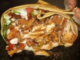 Beef Burger With Cheese Crepe