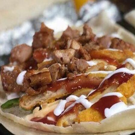 Crispy Chicken And Sausage Crepe