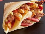 Crispy Chicken With Beef Burger Crepe