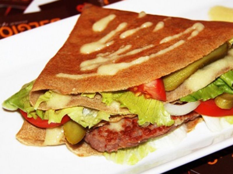 Mix meat crepe