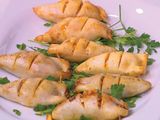 Calamari Stuffed with seafood Dish