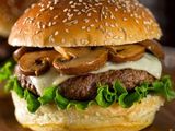 Mushroom Beef Burger Sandwich