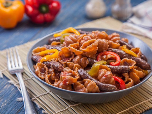 Pasta With Oriental Sausage
