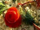 Seafood With White Sauce Penne Pasta