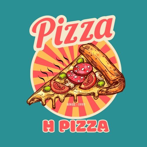 H pizza logo