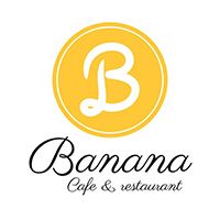 Banana cafe and restaurant logo