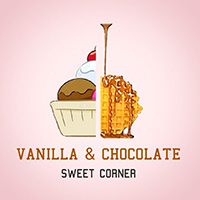 Vanilla & chocolate Sweet Corner logo